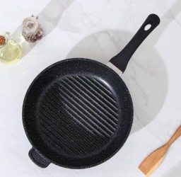 Изображение продукта Сковорода-гриль 28см с антипригарным покрытием (круглая)